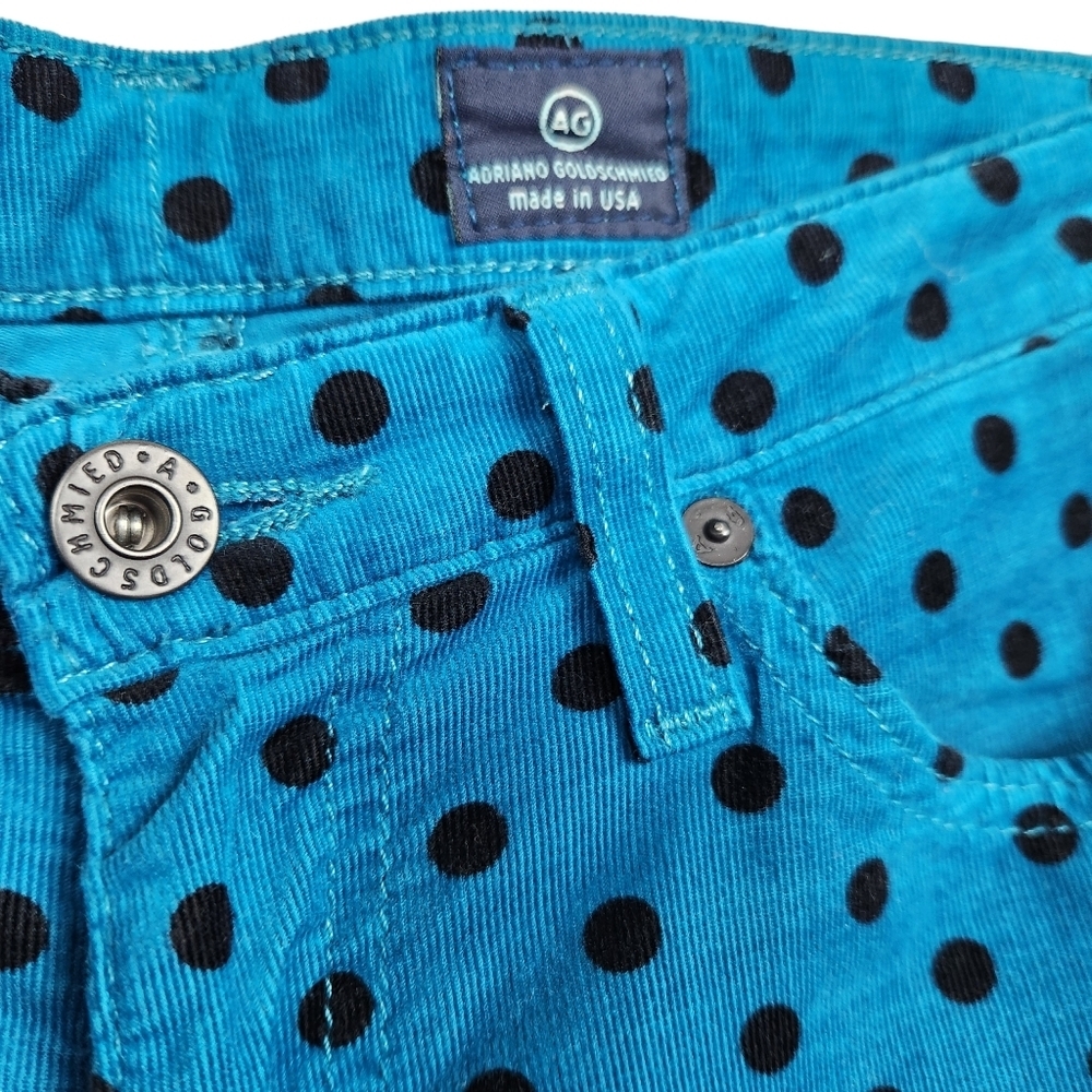 Adriano Goldschmied AG Stevie Ankle Slim Straight Leg Polka Dot Women's Size 25 - Picture 10 of 12